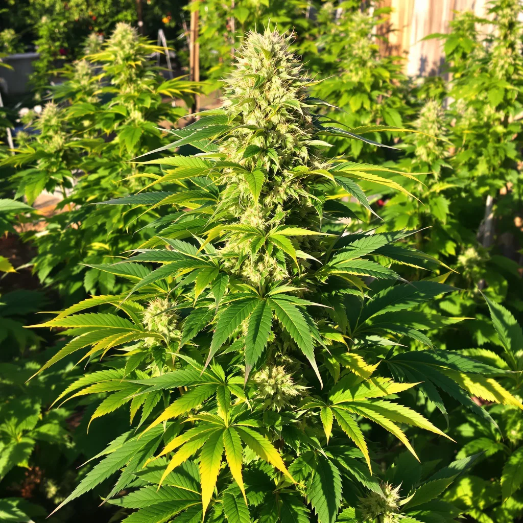 Blueberry 80% indica / 20% sativa flower with visible trichomes