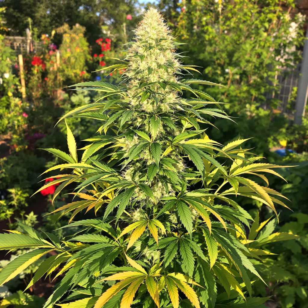 Bluniverse 43% indica / 57% sativa flower with visible trichomes