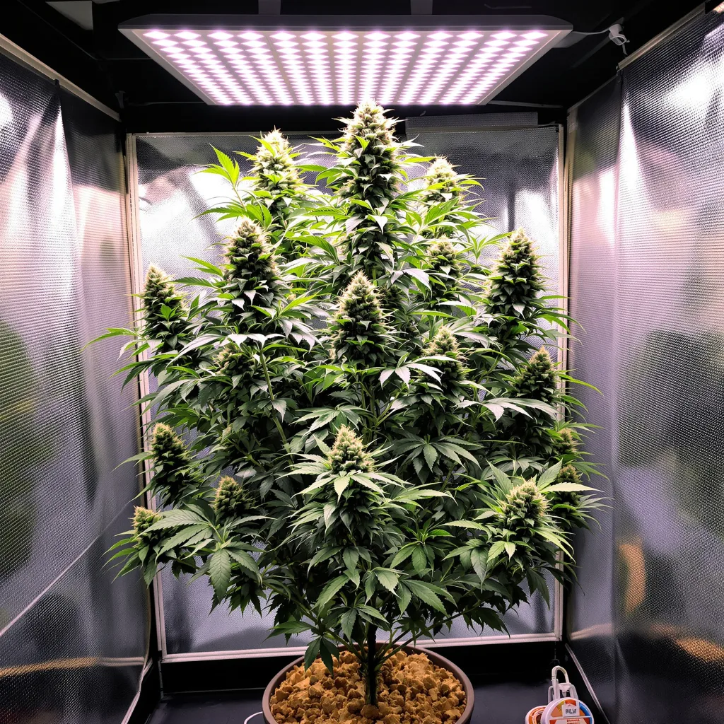 Brainwreck 40% indica / 60% sativa flower with visible trichomes