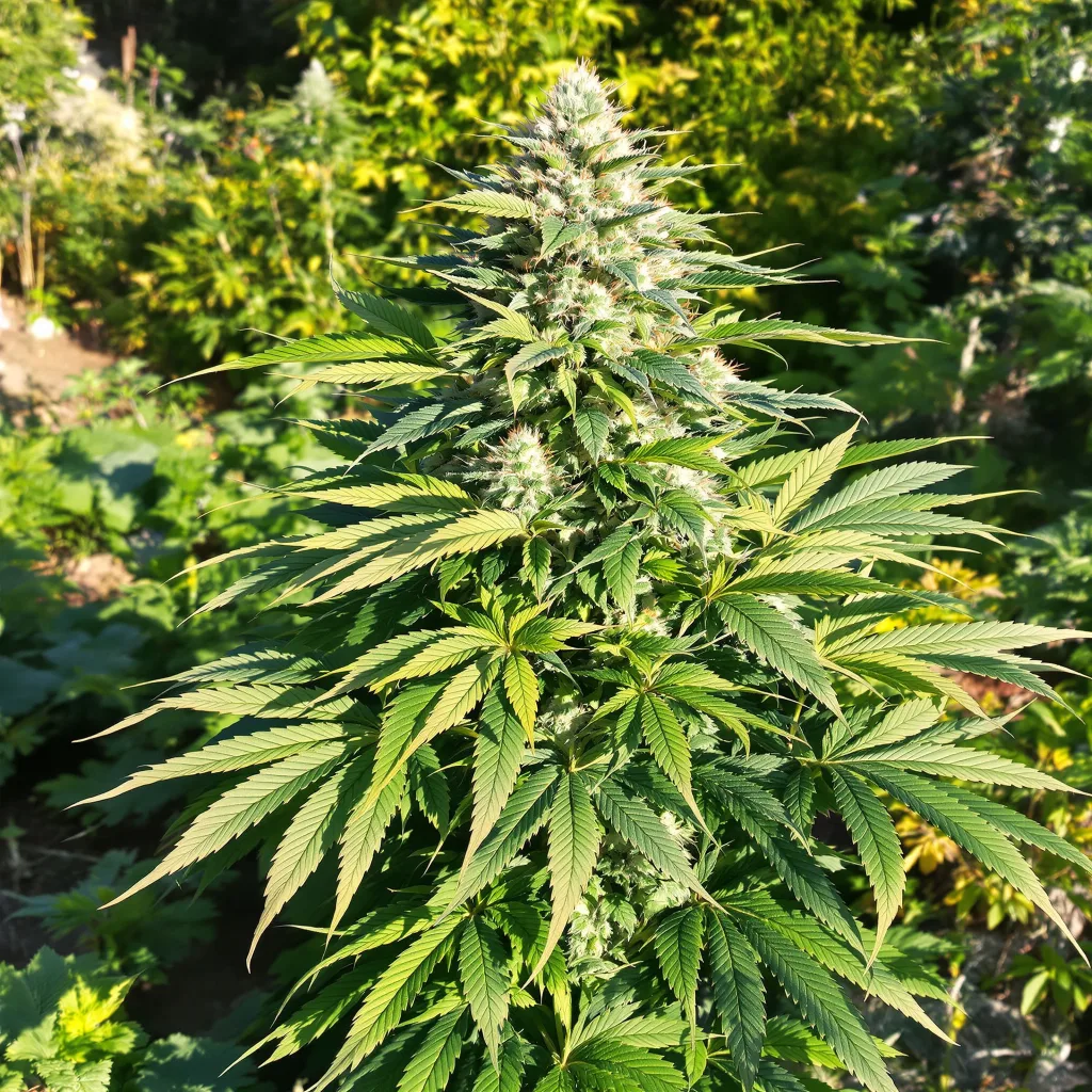 Brand X 74% indica / 26% sativa flower with visible trichomes