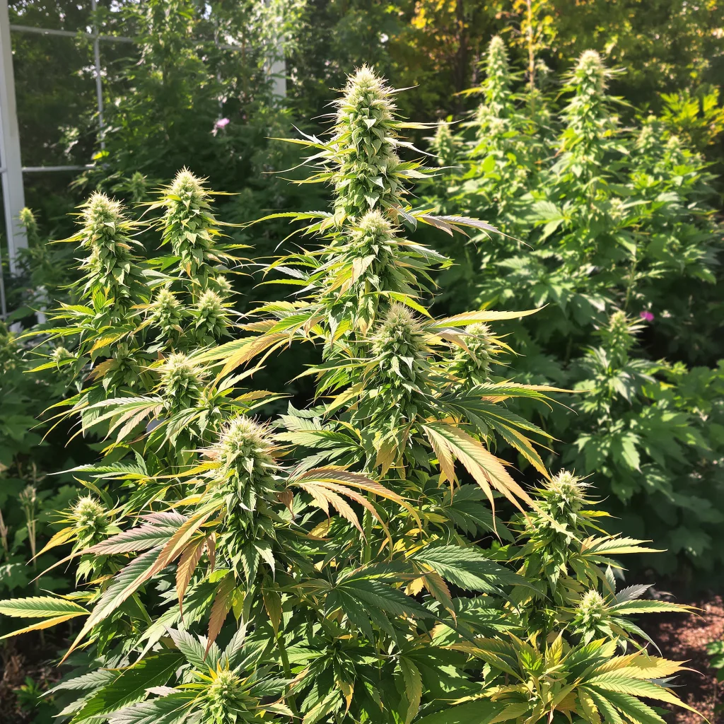 Bruce Almighty 10% indica / 90% sativa flower with visible trichomes