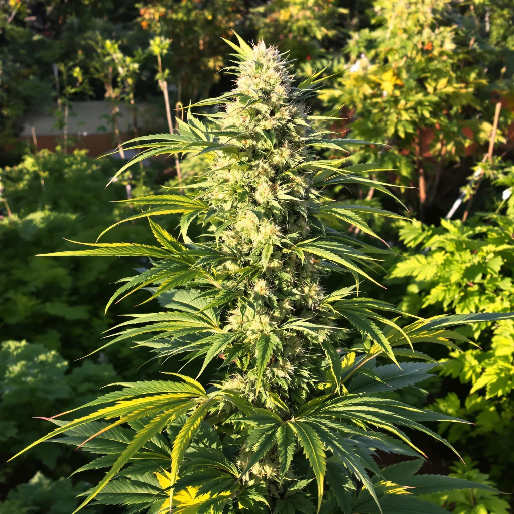 Bruce Banner 43% indica / 57% sativa flower with visible trichomes