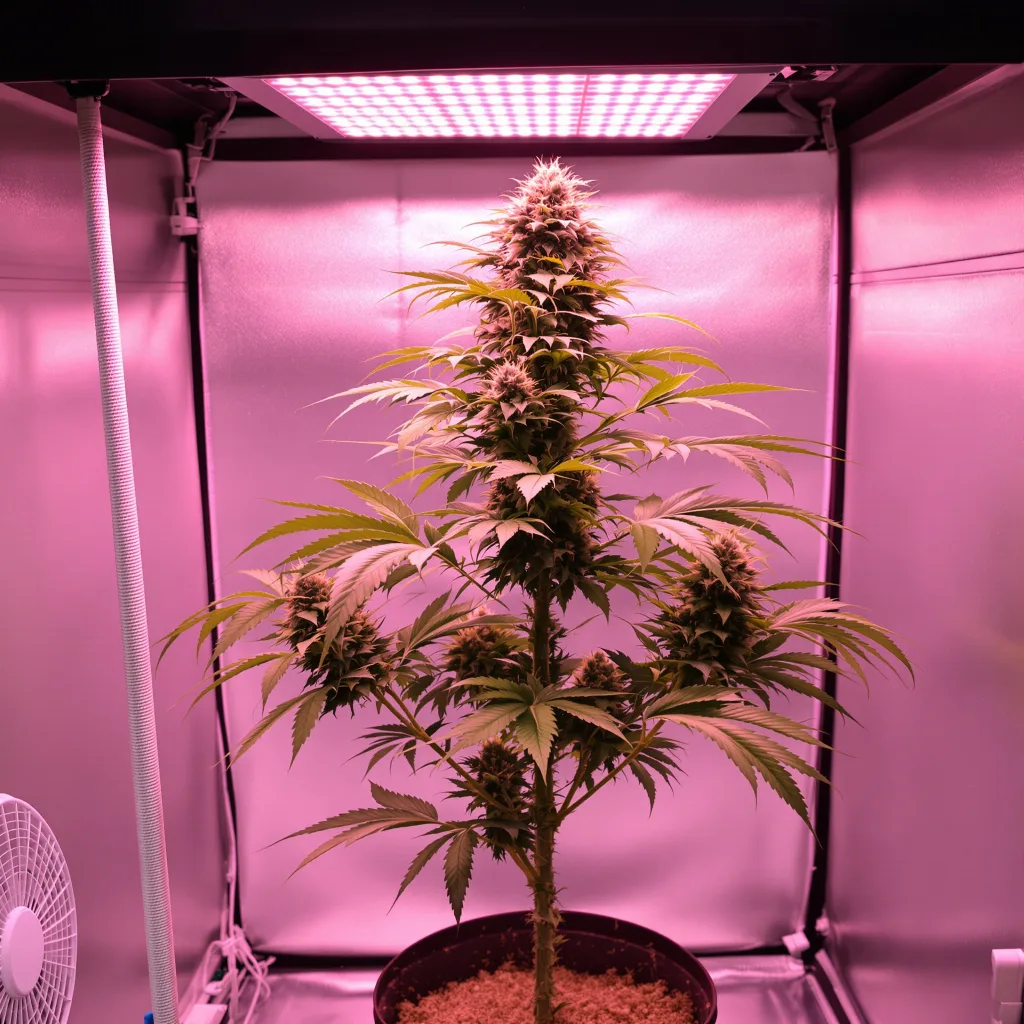 Bubba Kush 80% indica / 20% sativa flower with visible trichomes