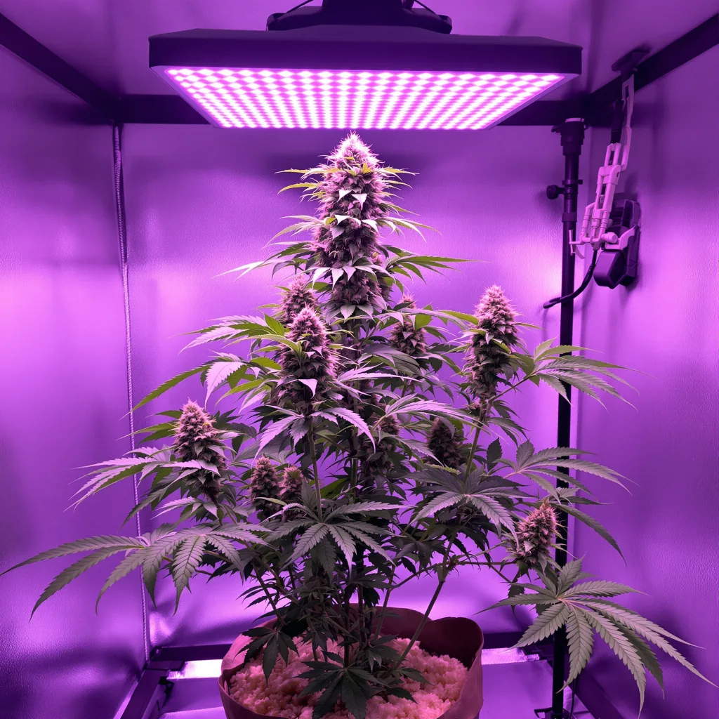 Bubba Kush 80% indica / 20% sativa flower with visible trichomes