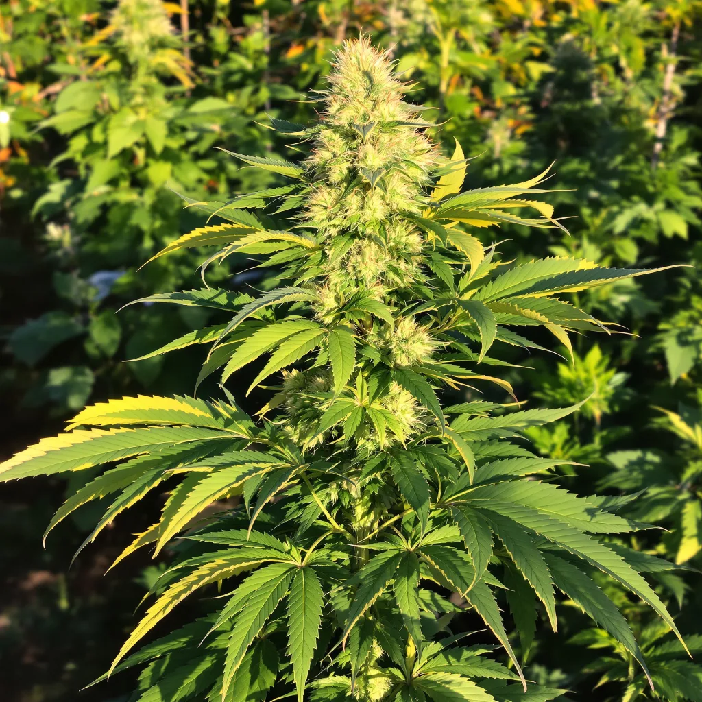 Bubble Cheese 70% indica / 30% sativa flower with visible trichomes