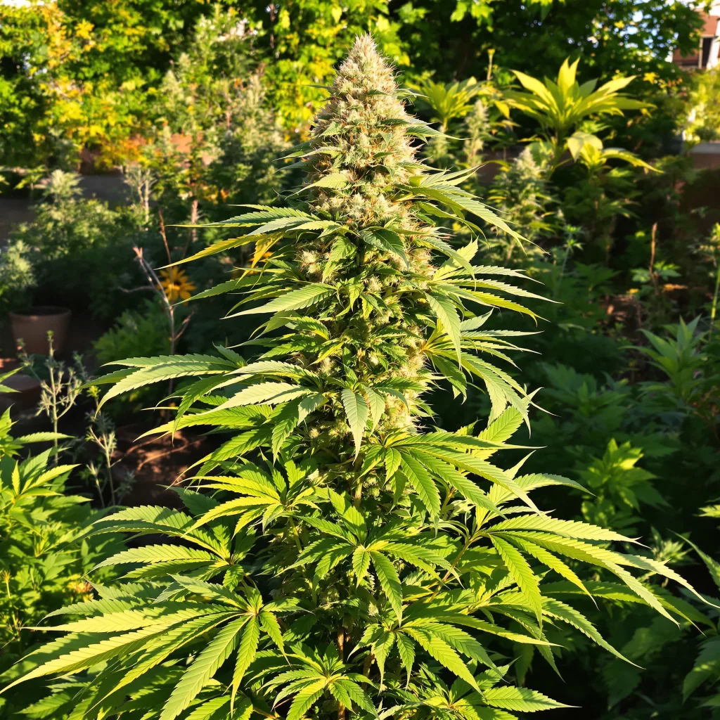 Bubblegum 59% indica / 41% sativa flower with visible trichomes