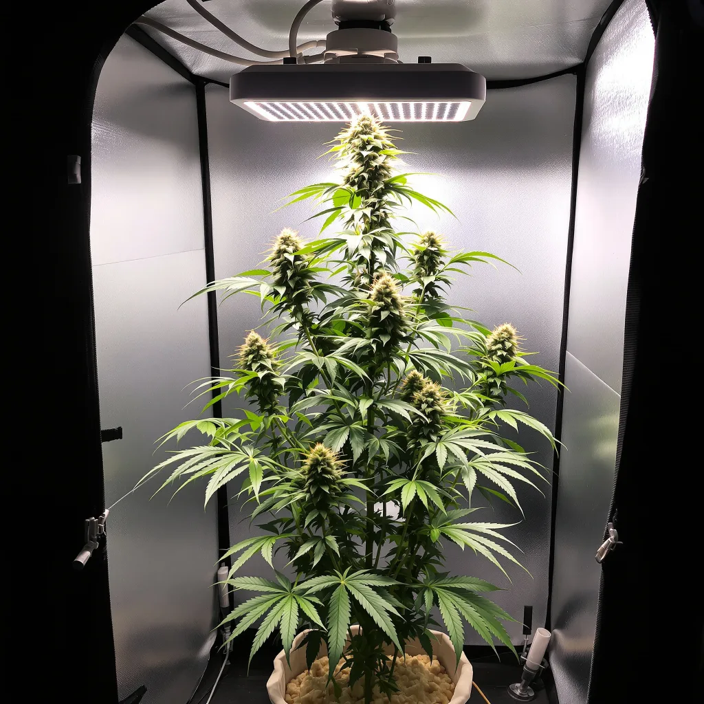 Bubblegum Haze 7% indica / 93% sativa flower with visible trichomes