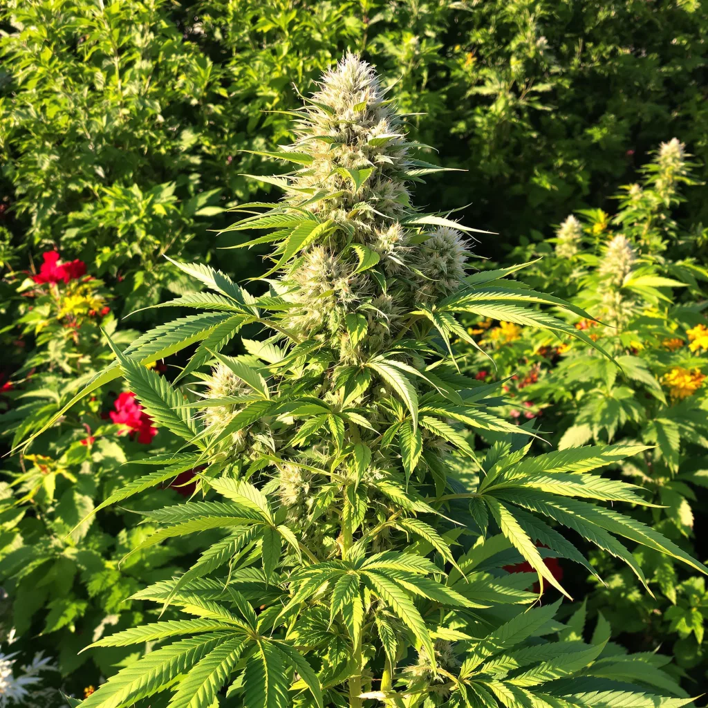Burkle 78% indica / 22% sativa flower with visible trichomes