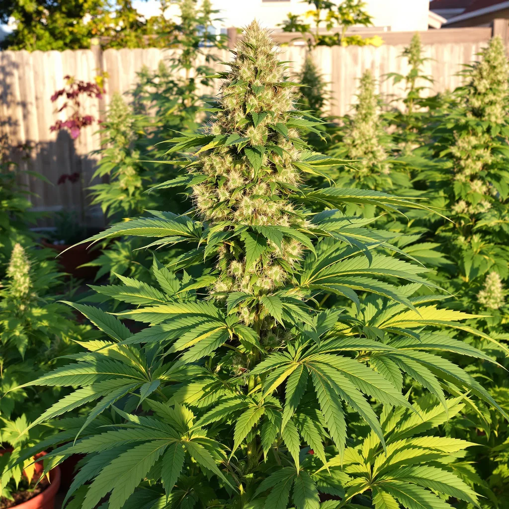 Caffeine Bomb 66% indica / 34% sativa flower with visible trichomes