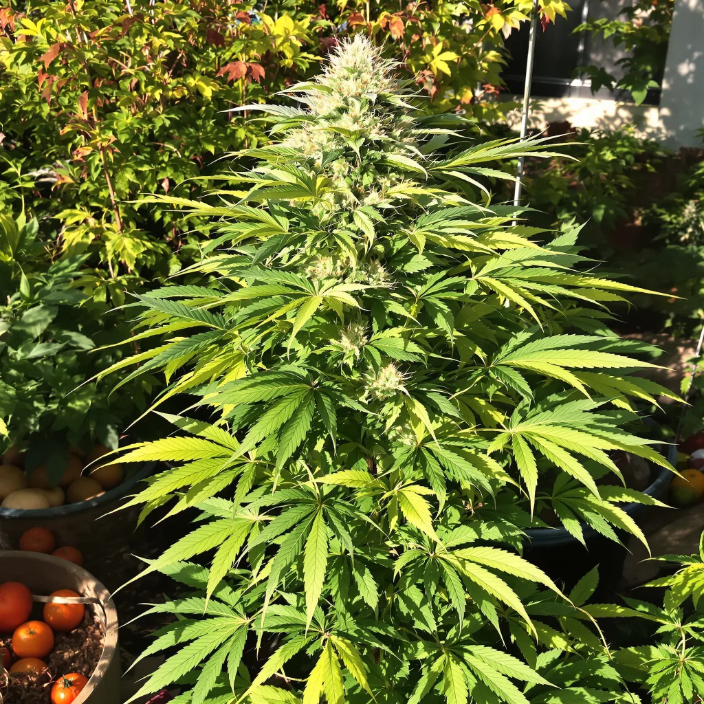 Cali Kush 90% indica / 10% sativa flower with visible trichomes