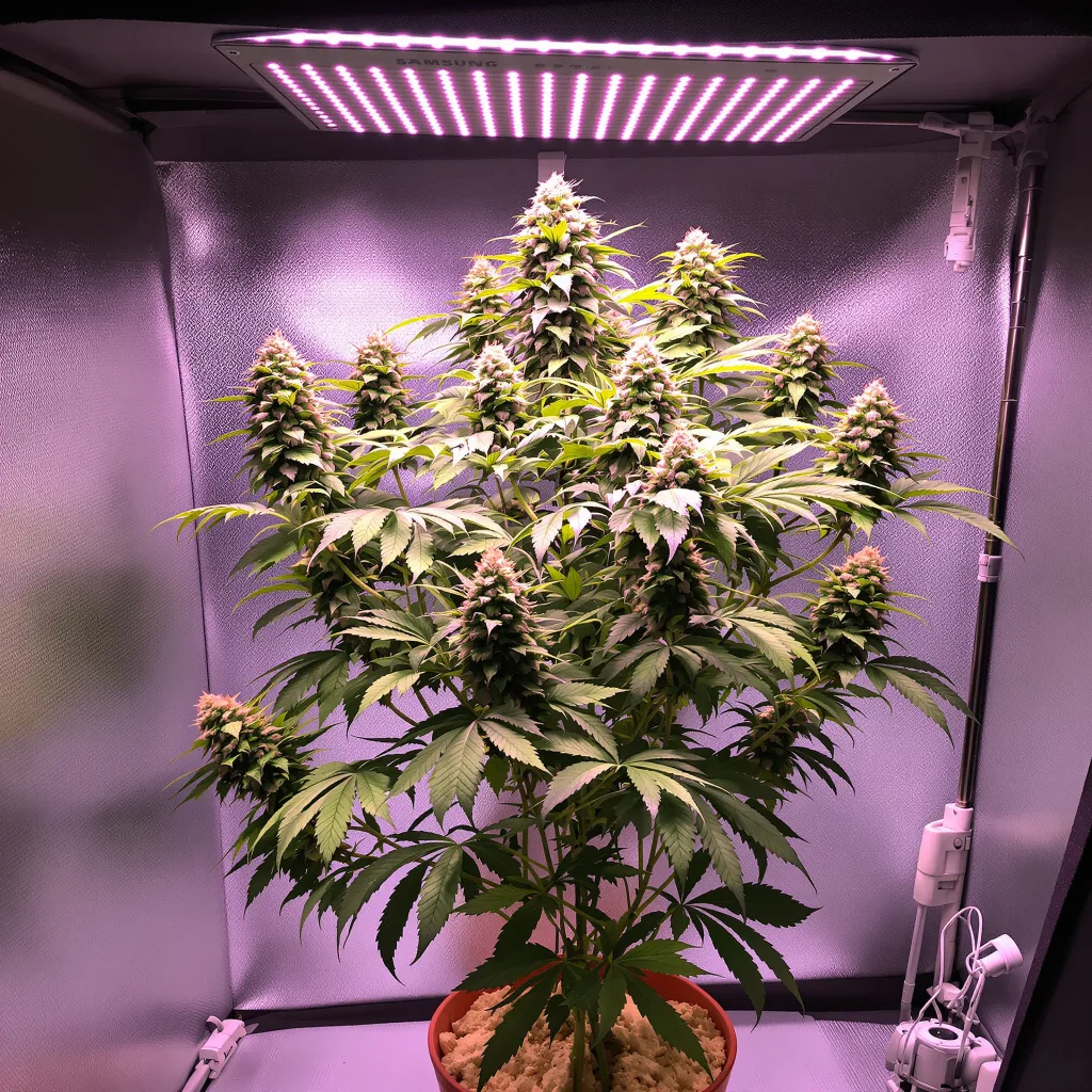 California Orange 50% indica / 50% sativa flower with visible trichomes