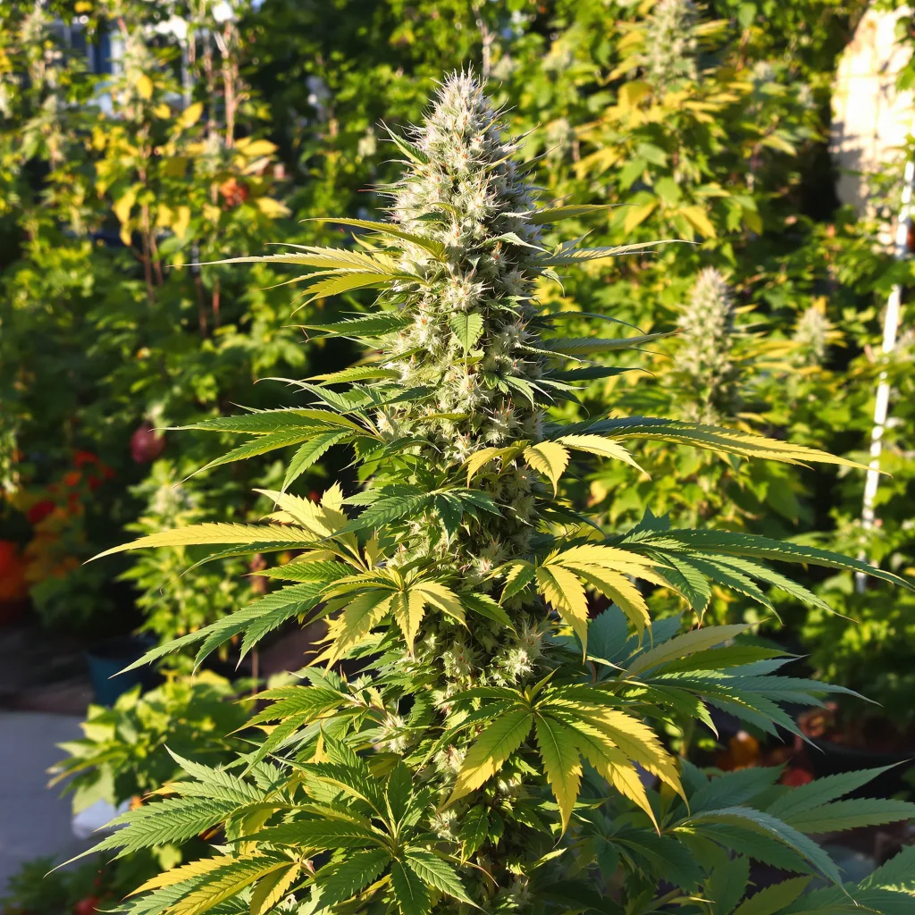 California Orange 50% indica / 50% sativa flower with visible trichomes