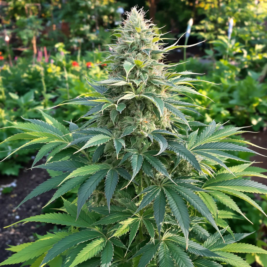 Candy Cream 66% indica / 34% sativa flower with visible trichomes