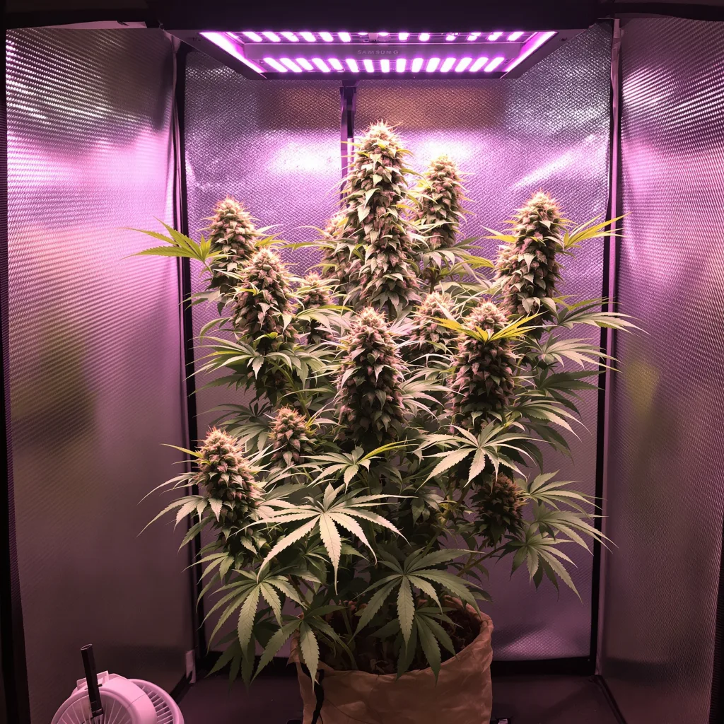 Candy Jack 50% indica / 50% sativa flower with visible trichomes