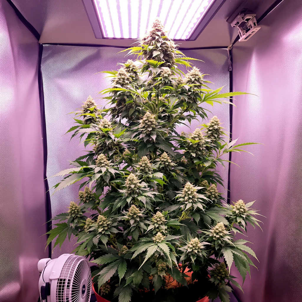 Candy Kush 54% indica / 46% sativa flower with visible trichomes