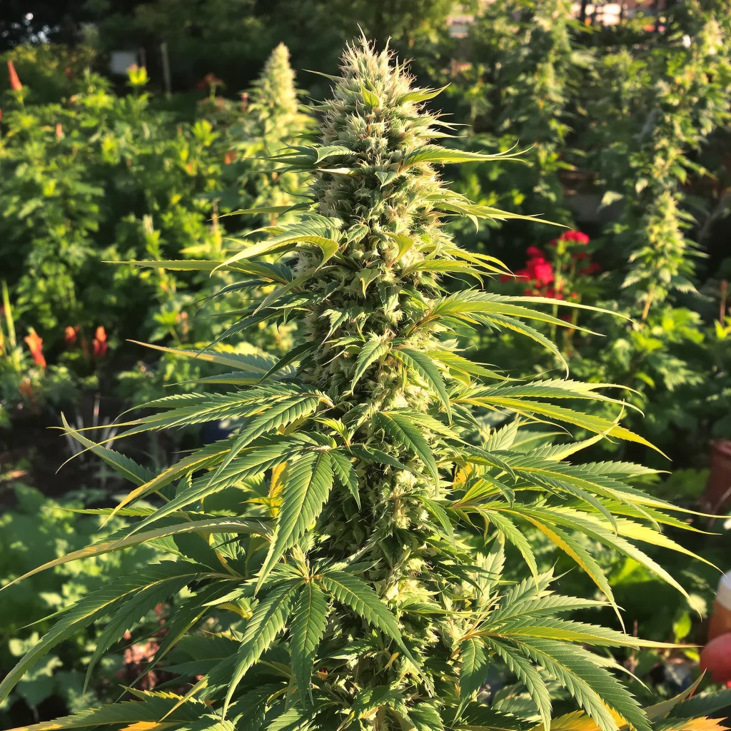 Candy Kush 54% indica / 46% sativa flower with visible trichomes