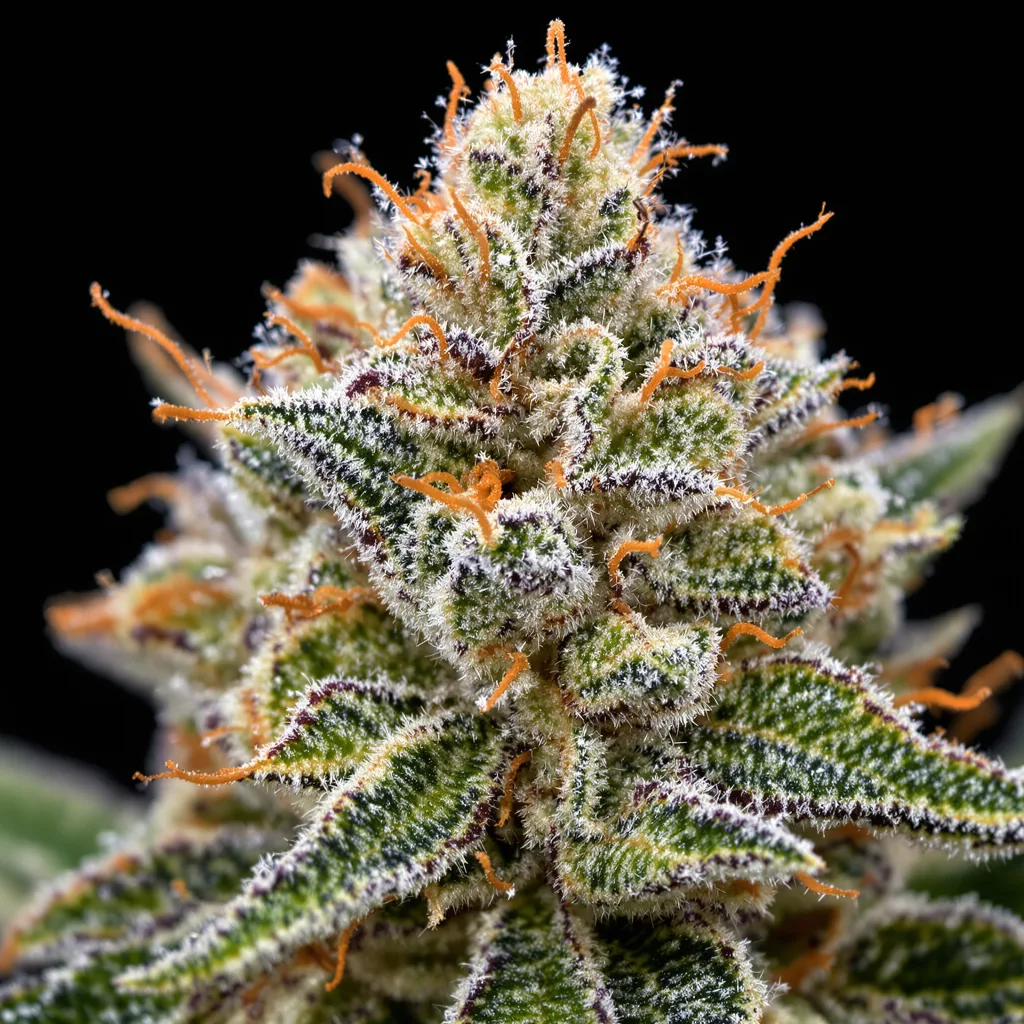 Candyland cannabis bud close-up showing balanced bud structure with frosted trichomes