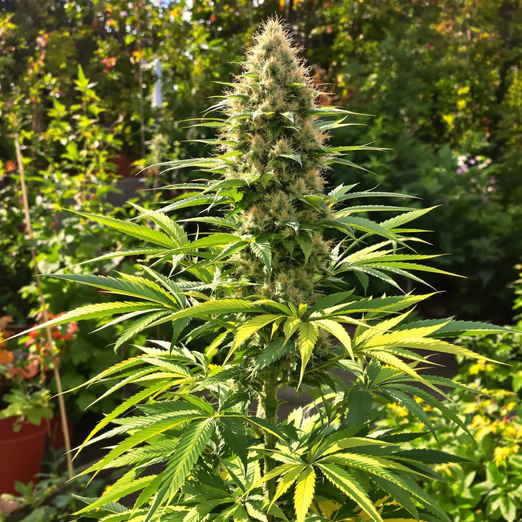 Candyland 50% indica / 50% sativa flower with visible trichomes