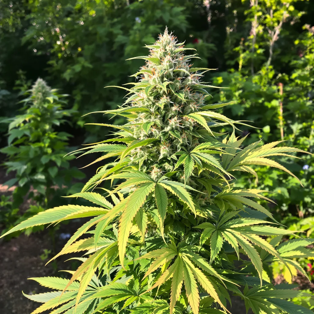 Capers 71% indica / 29% sativa flower with visible trichomes