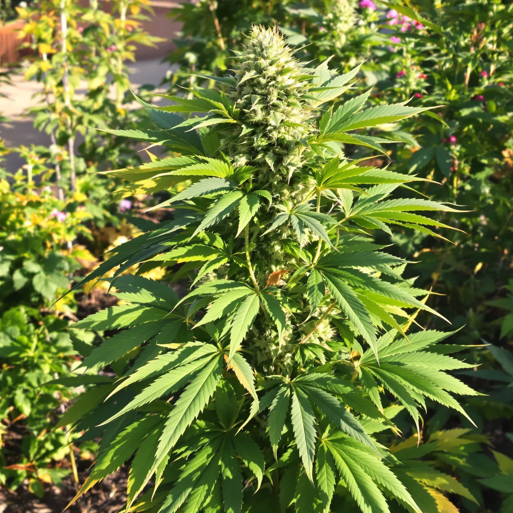 Cascadia Kush 74% indica / 26% sativa flower with visible trichomes