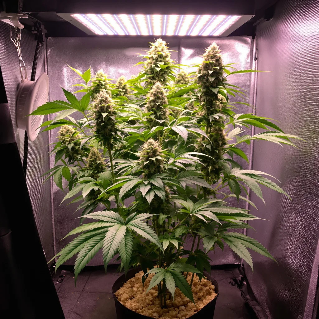 Cataract Kush 90% indica / 50% sativa flower with visible trichomes