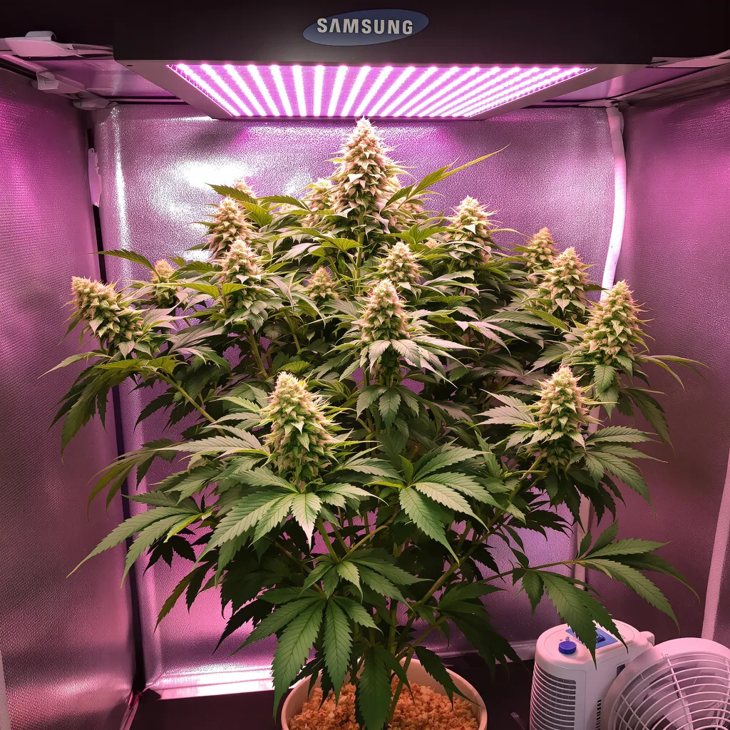 CBD 3D 51% indica / 49% sativa flower with visible trichomes