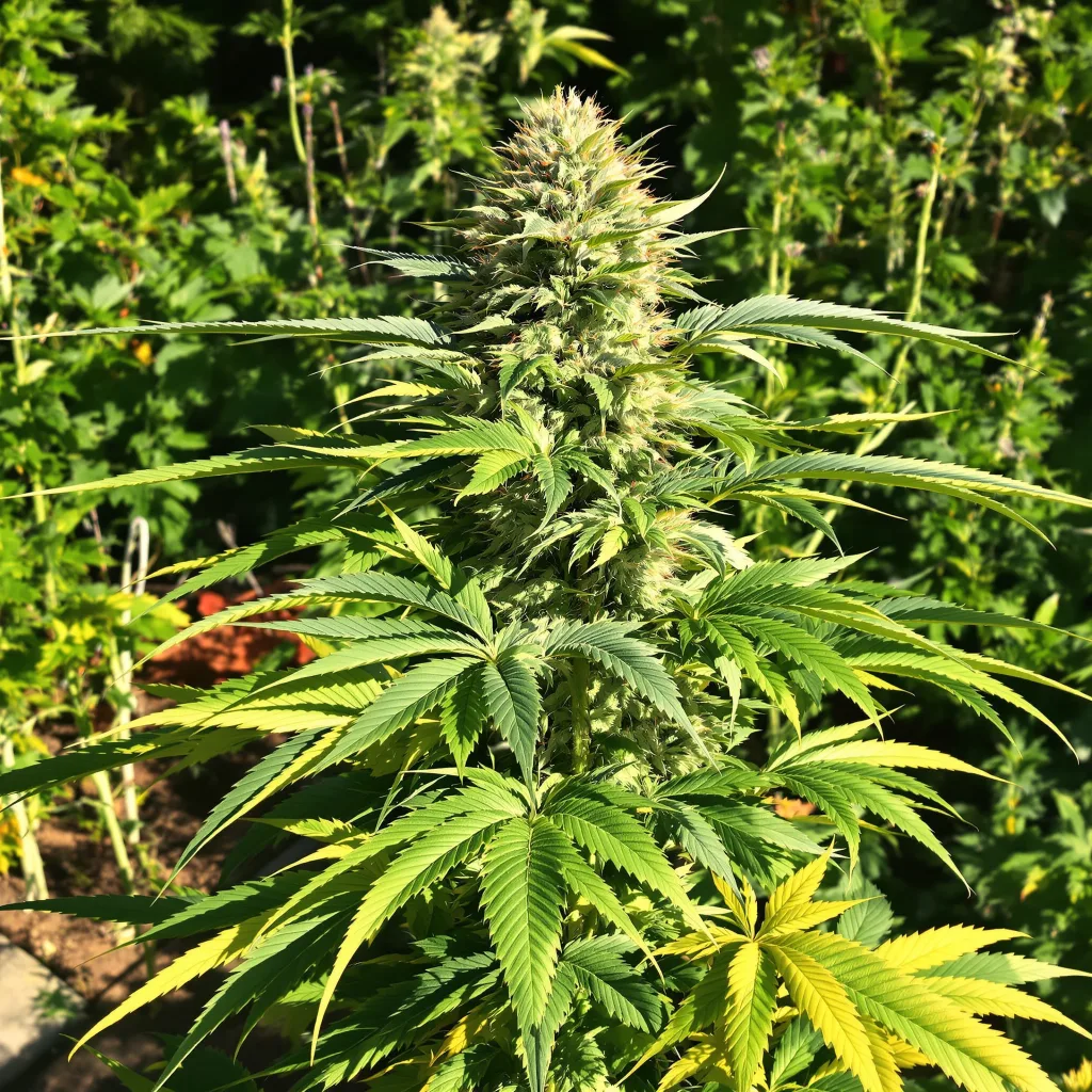 CBD 3D 51% indica / 49% sativa flower with visible trichomes