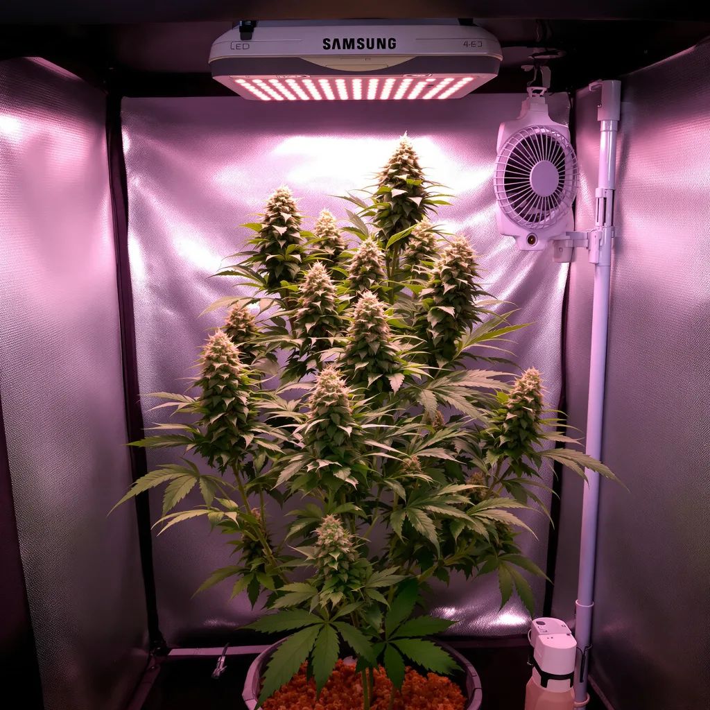 CBD ACDC 47% indica / 53% sativa flower with visible trichomes