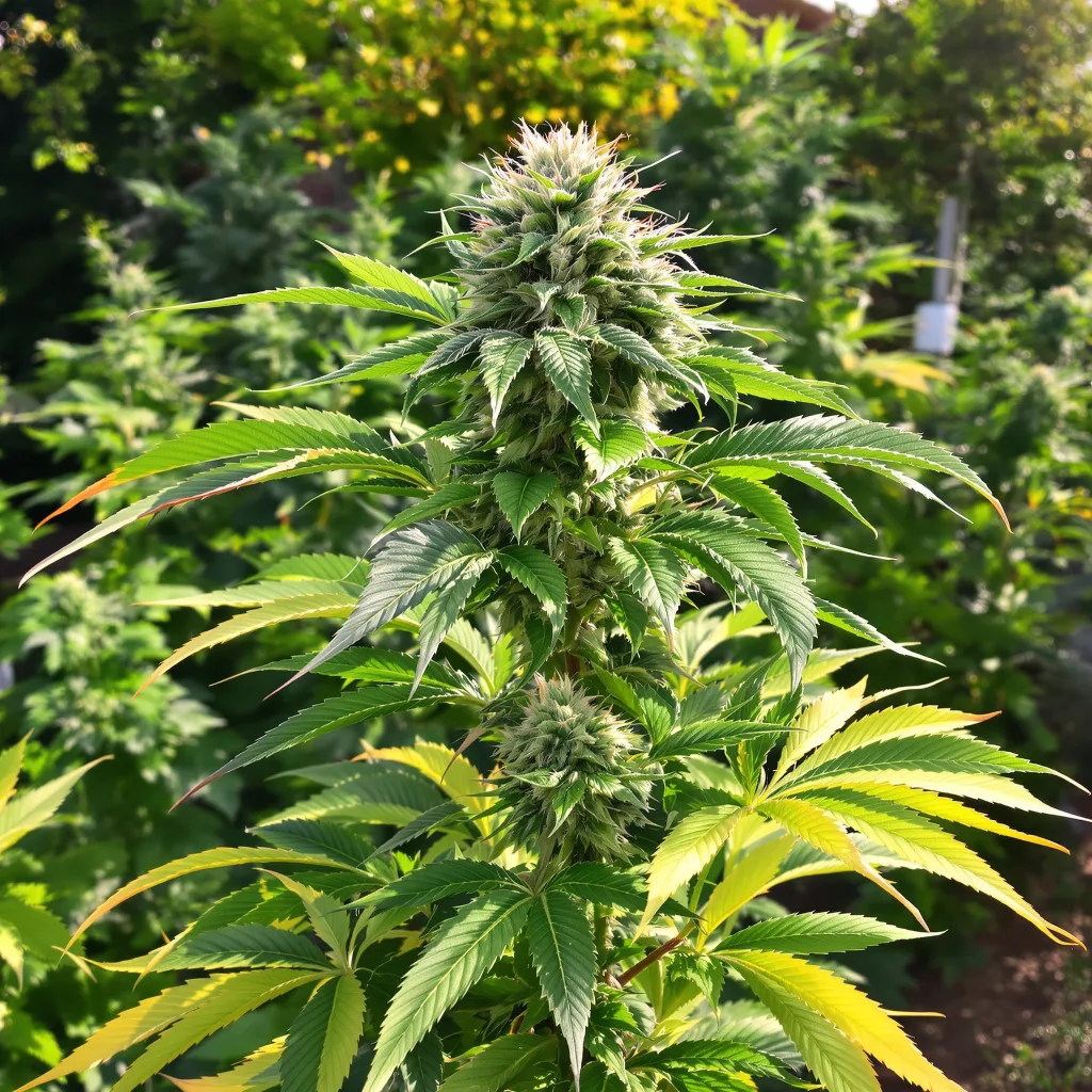 CBD ACDC 47% indica / 53% sativa flower with visible trichomes