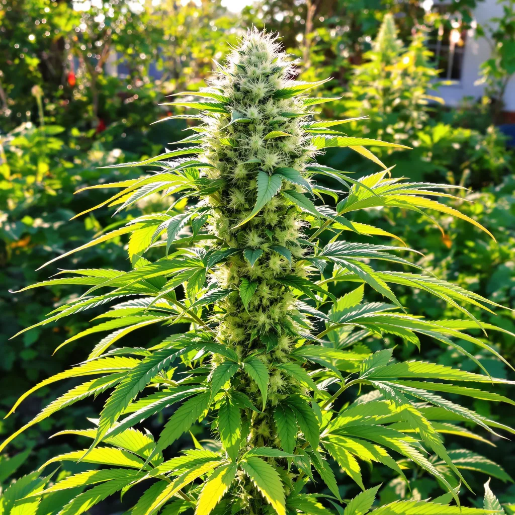 CBD Fast Eddy 42% indica / 58% sativa flower with visible trichomes