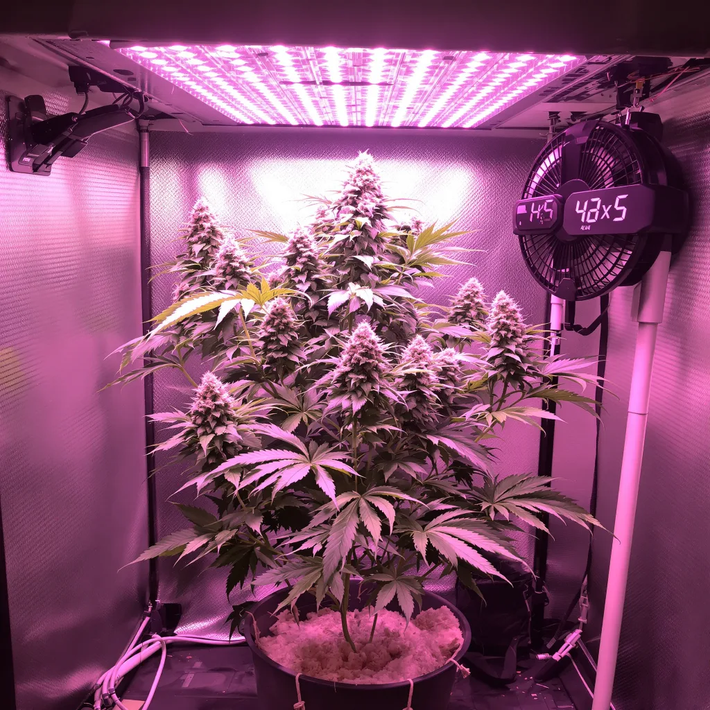 CBD Haze 40% indica / 60% sativa flower with visible trichomes