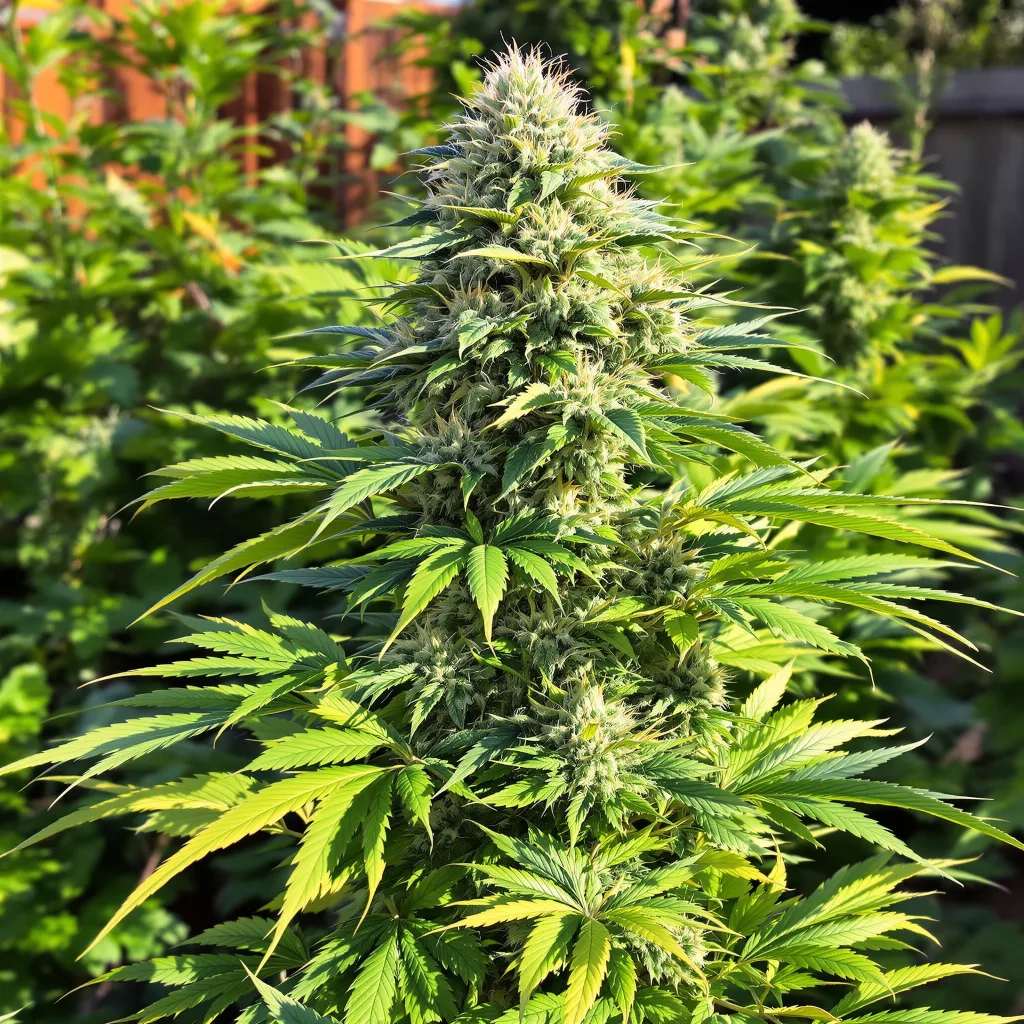 CBD Haze 40% indica / 60% sativa flower with visible trichomes