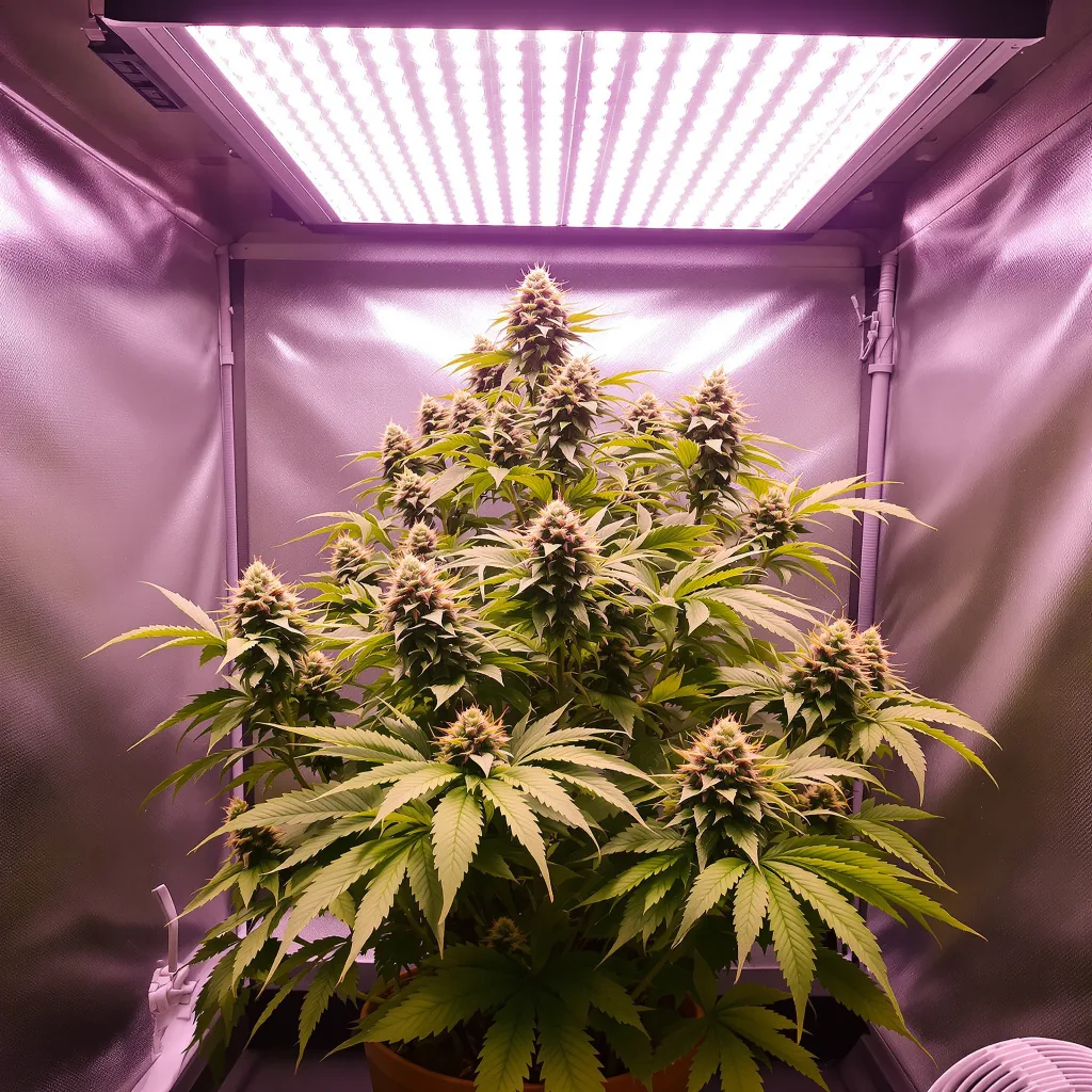CBD Moby Dick 58% indica / 42% sativa flower with visible trichomes