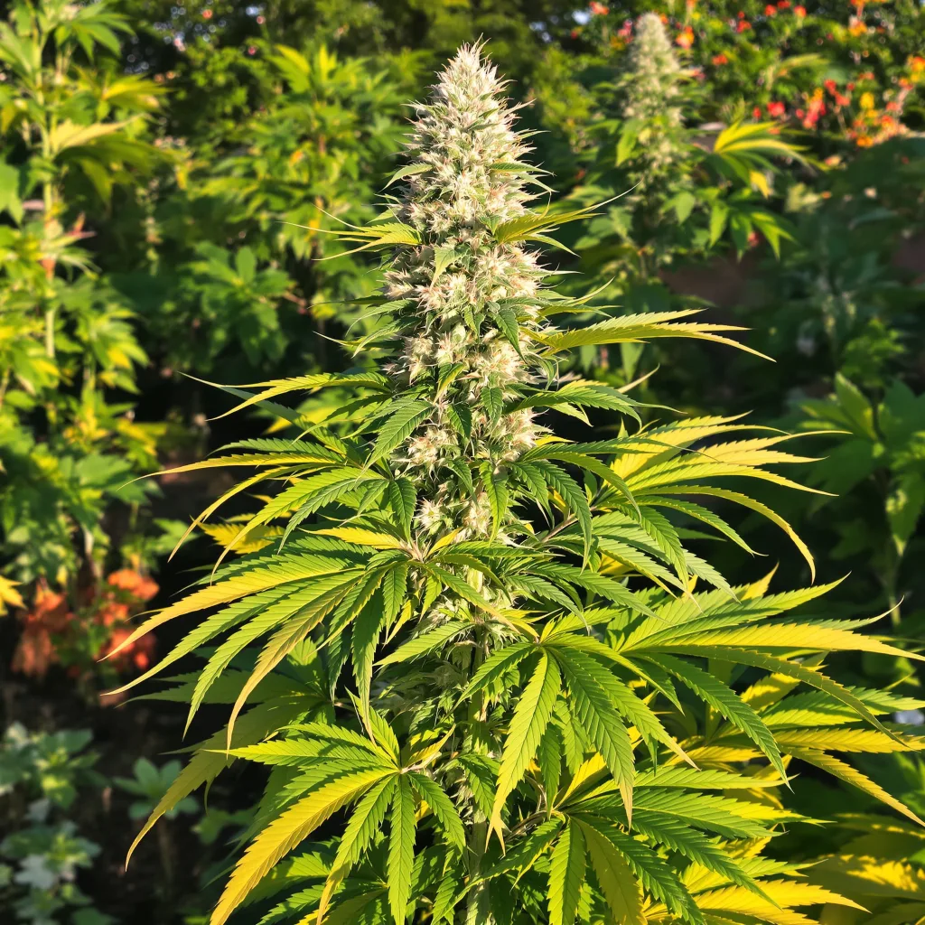 CBD Solomatic 59% indica / 41% sativa flower with visible trichomes
