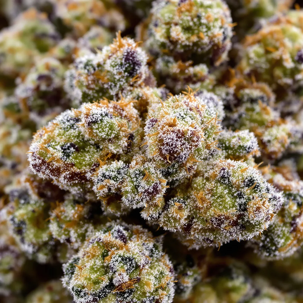 Cheese cannabis bud close-up showing dense forest-green nugs