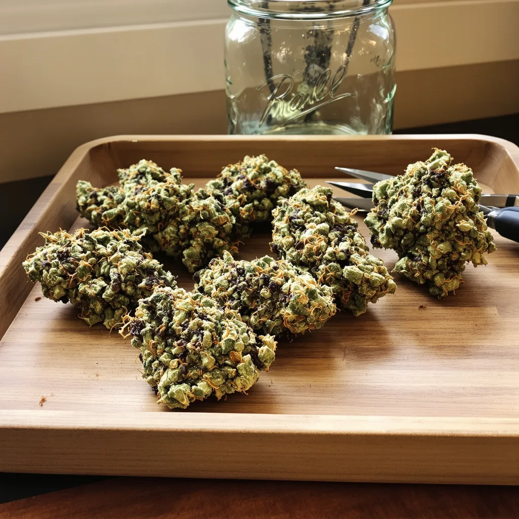 Cheese 60% indica / 40% sativa flower with visible trichomes