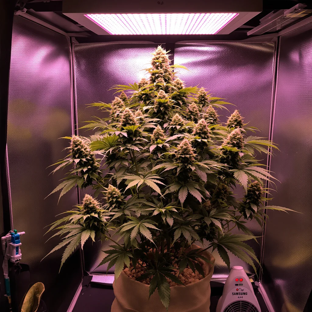 Cheeseburger 38% indica / 62% sativa flower with visible trichomes