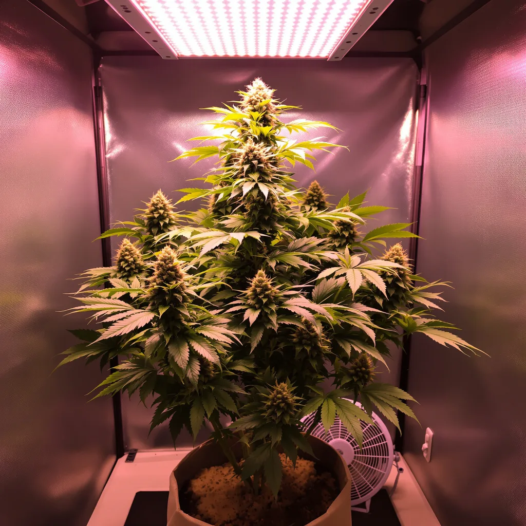 Chemdog #4 72% indica / 28% sativa flower with visible trichomes