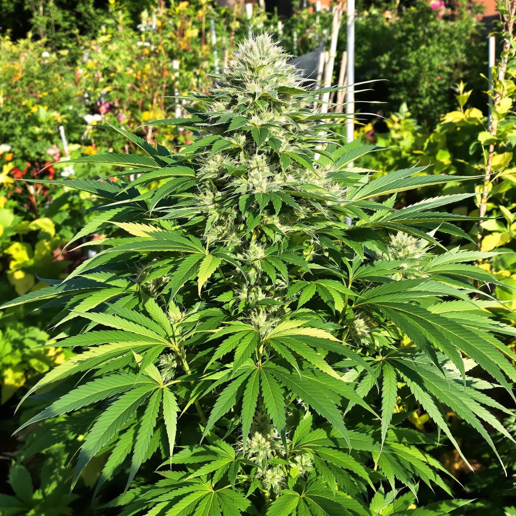 Chemdog #4 72% indica / 28% sativa flower with visible trichomes