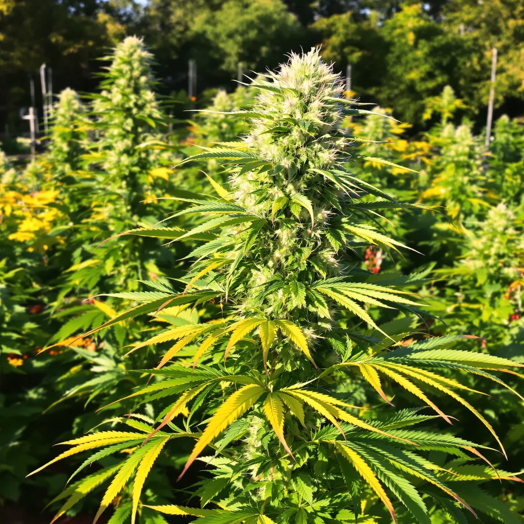 Cherry AK-47 9% indica / 91% sativa flower with visible trichomes
