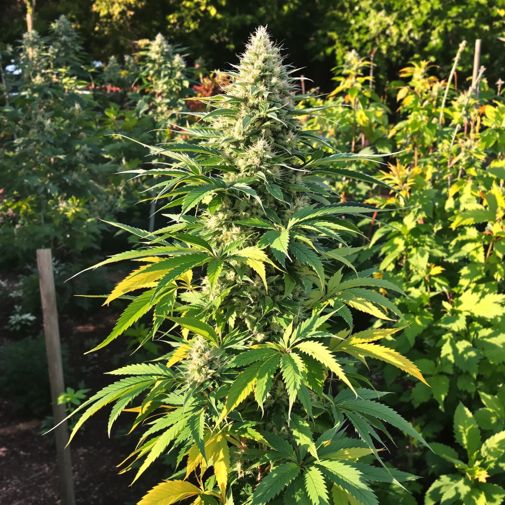 Cherry Chem 56% indica / 44% sativa flower with visible trichomes