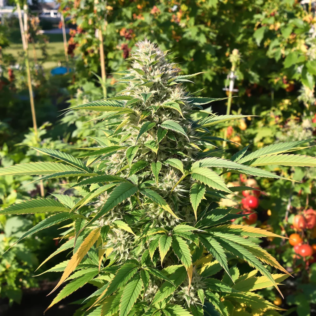 Cherry Kola 74% indica / 26% sativa flower with visible trichomes