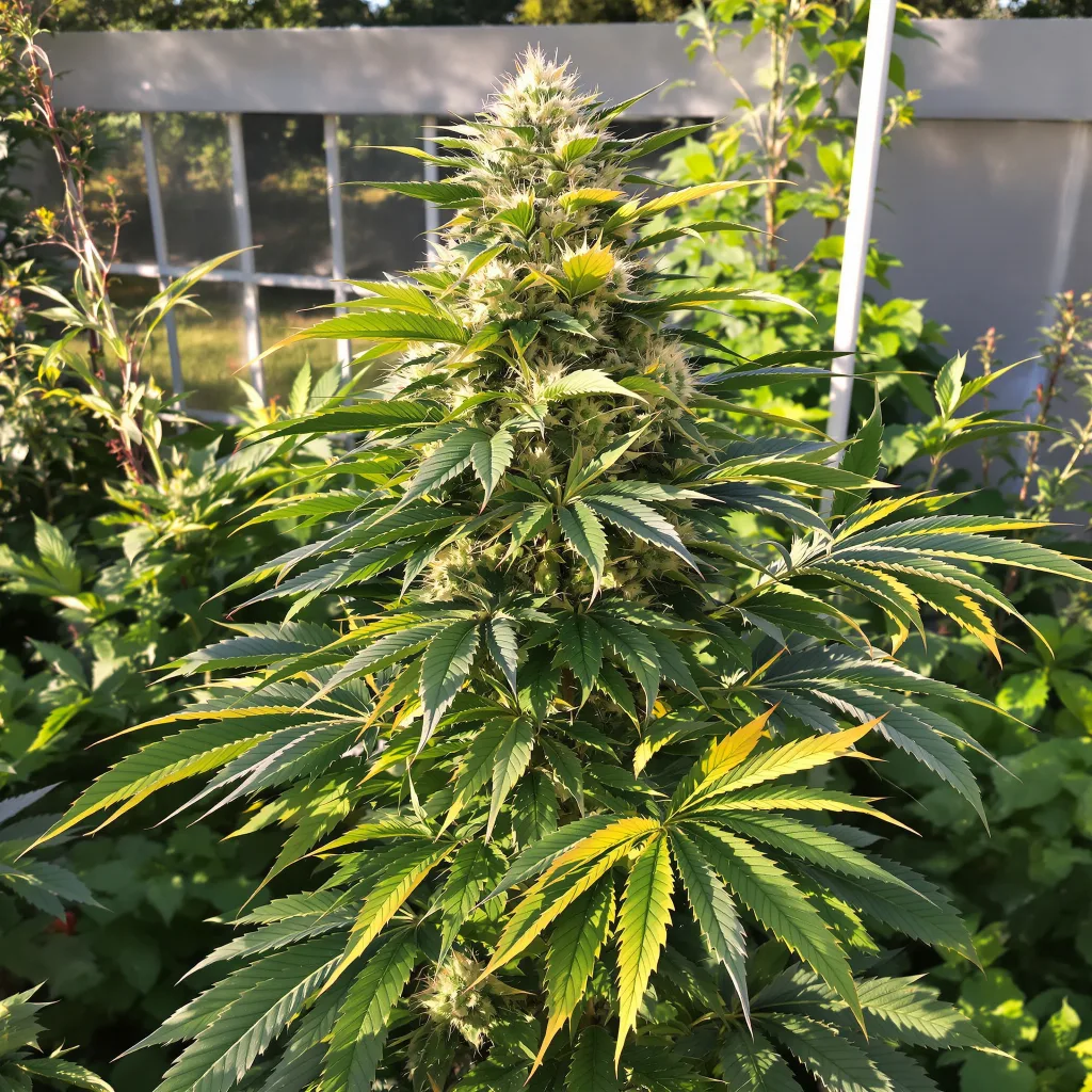 Cherry Pie 66% indica / 34% sativa flower with visible trichomes