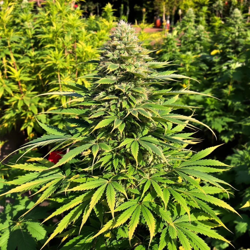 Chiesel 66% indica / 34% sativa flower with visible trichomes