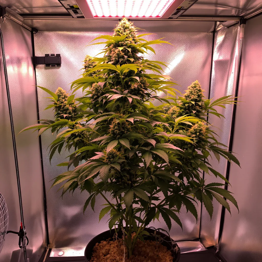 China Yunnan 65% indica / 35% sativa flower with visible trichomes