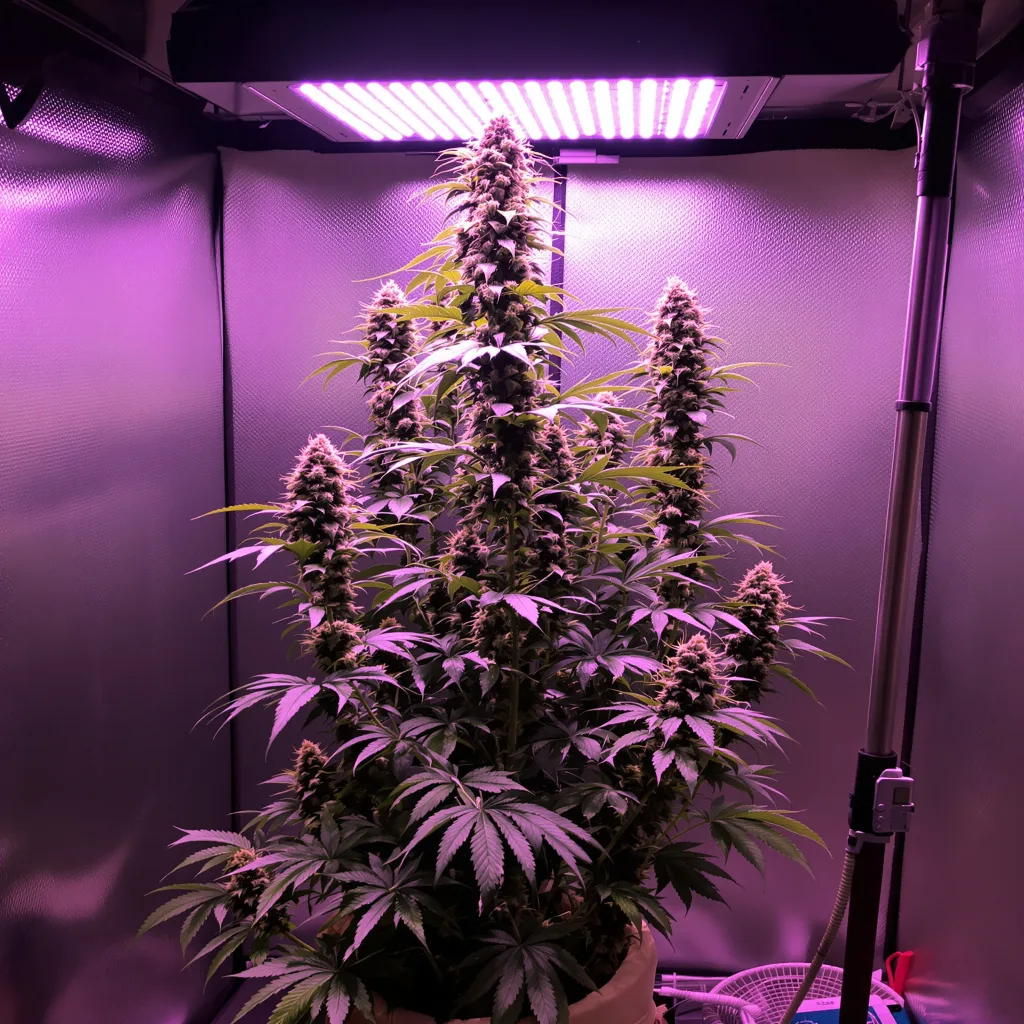 Chocolate Orange 10% indica / 90% sativa flower with visible trichomes