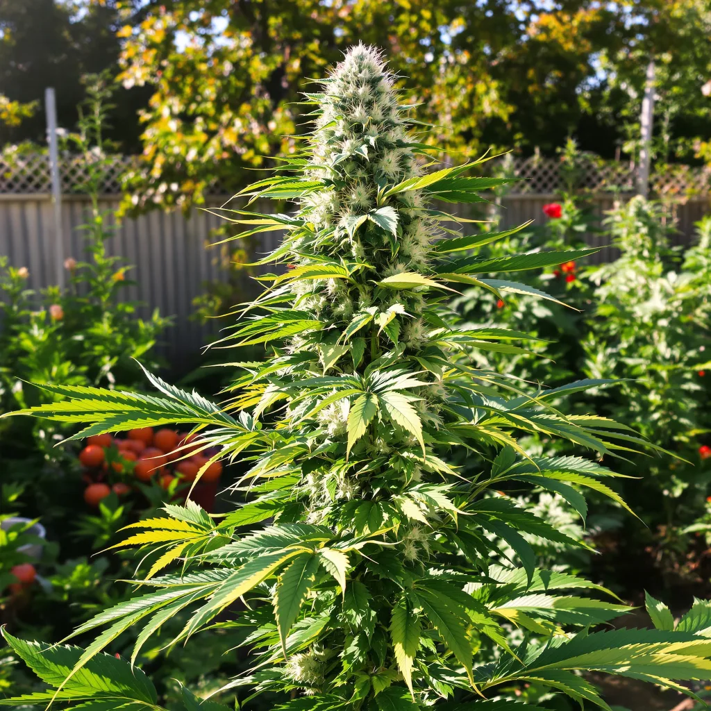 Chronic Thunder 46% indica / 54% sativa flower with visible trichomes