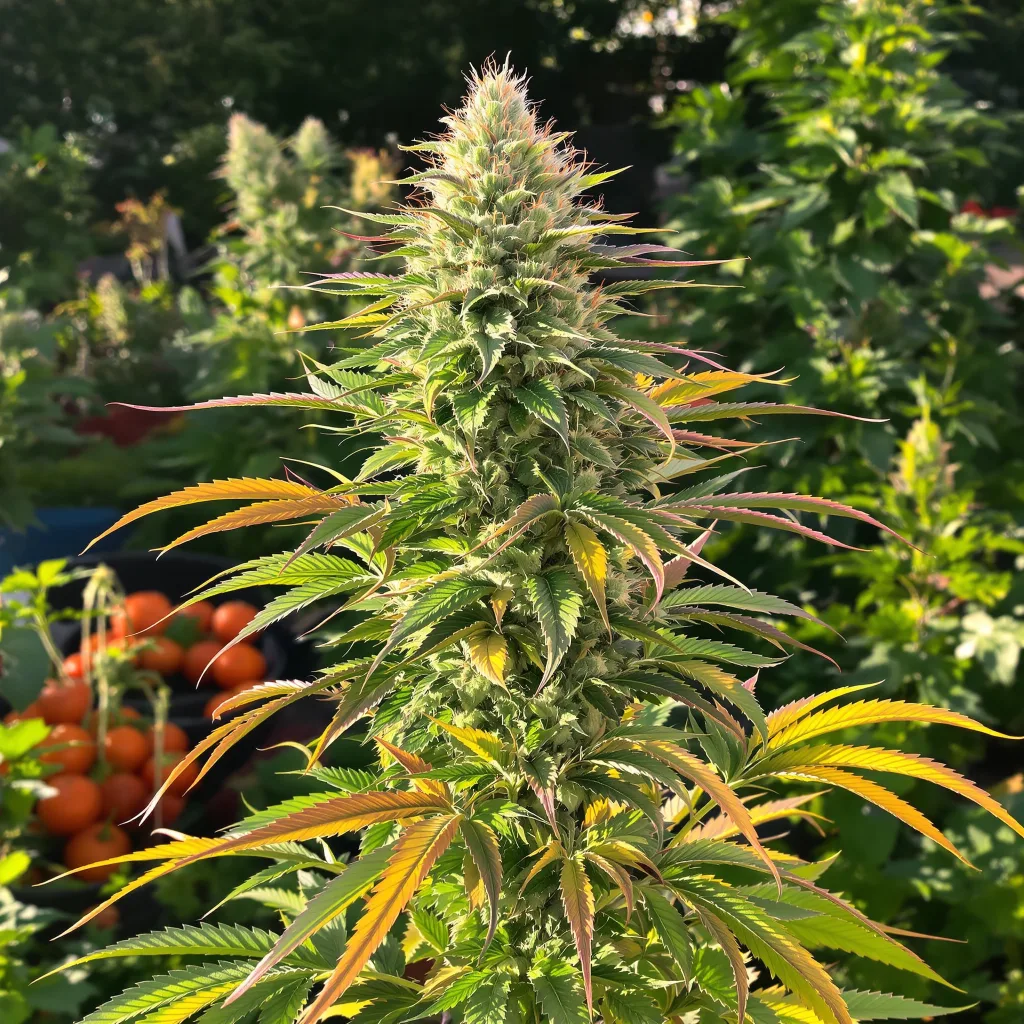 Chupacabra 58% indica / 42% sativa flower with visible trichomes