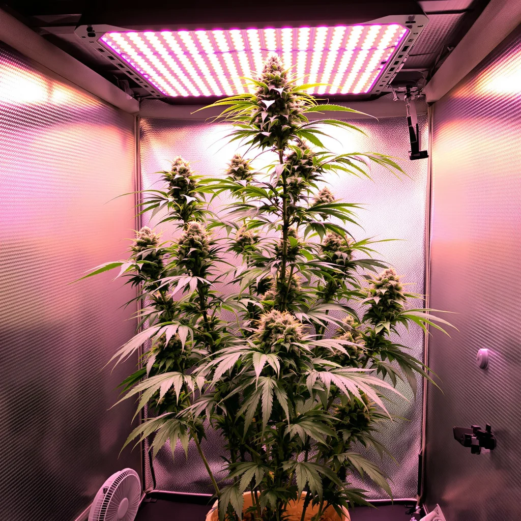 Cinderella 99 5% indica / 95% sativa flower with visible trichomes