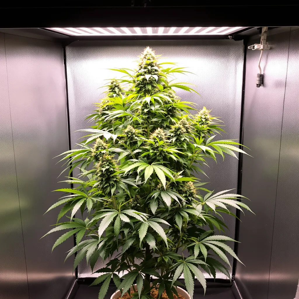 Clementine 14% indica / 86% sativa flower with visible trichomes